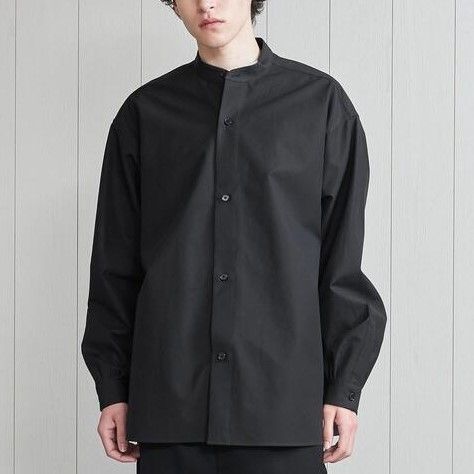 H BEAUTY&YOUTH エイチ ビューティーアンドユース 21SS 日本製 TYPEWRTER BAND SLIT SHIRT  タイプライターバンドカラーシャツ 1211-250-7715 S ブラック 長袖 ユナイテッドアローズ トップス g16599 - メルカリ