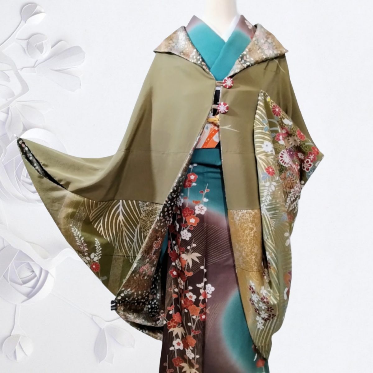 着物リメイク マーガレット、モモンガコート 001 hc05 羽織