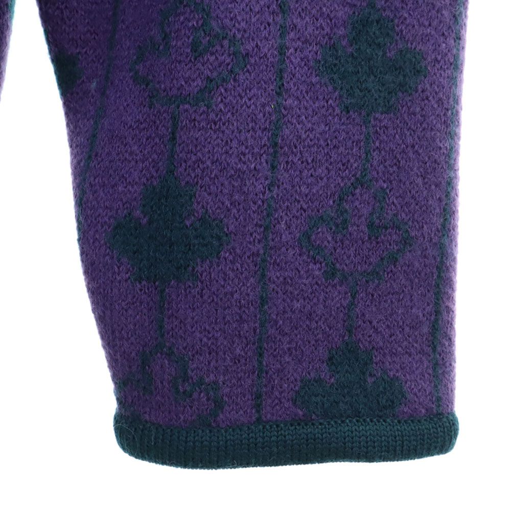 ロングハウス ウール 長袖 ニットカーディガン L パープル系 LONGHOUSE レディース ロングハウス ウール 長袖 ニットカーディガン L パープル系 LONGHOUSE