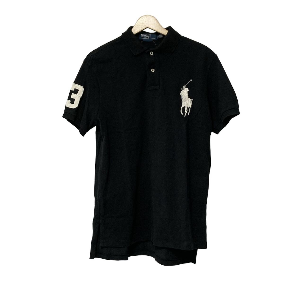 極美品 ポロ ラルフローレン ポロシャツ ビッグポニー 白 黒 メンズ Mサイズ POLO RALPH LAUREN ポロ ラルフローレン ポロシャツ 半袖 ビッグ