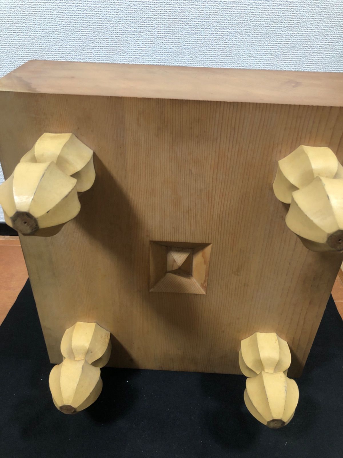 囲碁セット 5寸脚付き碁盤(縦約46×横約 42cm)樹脂製