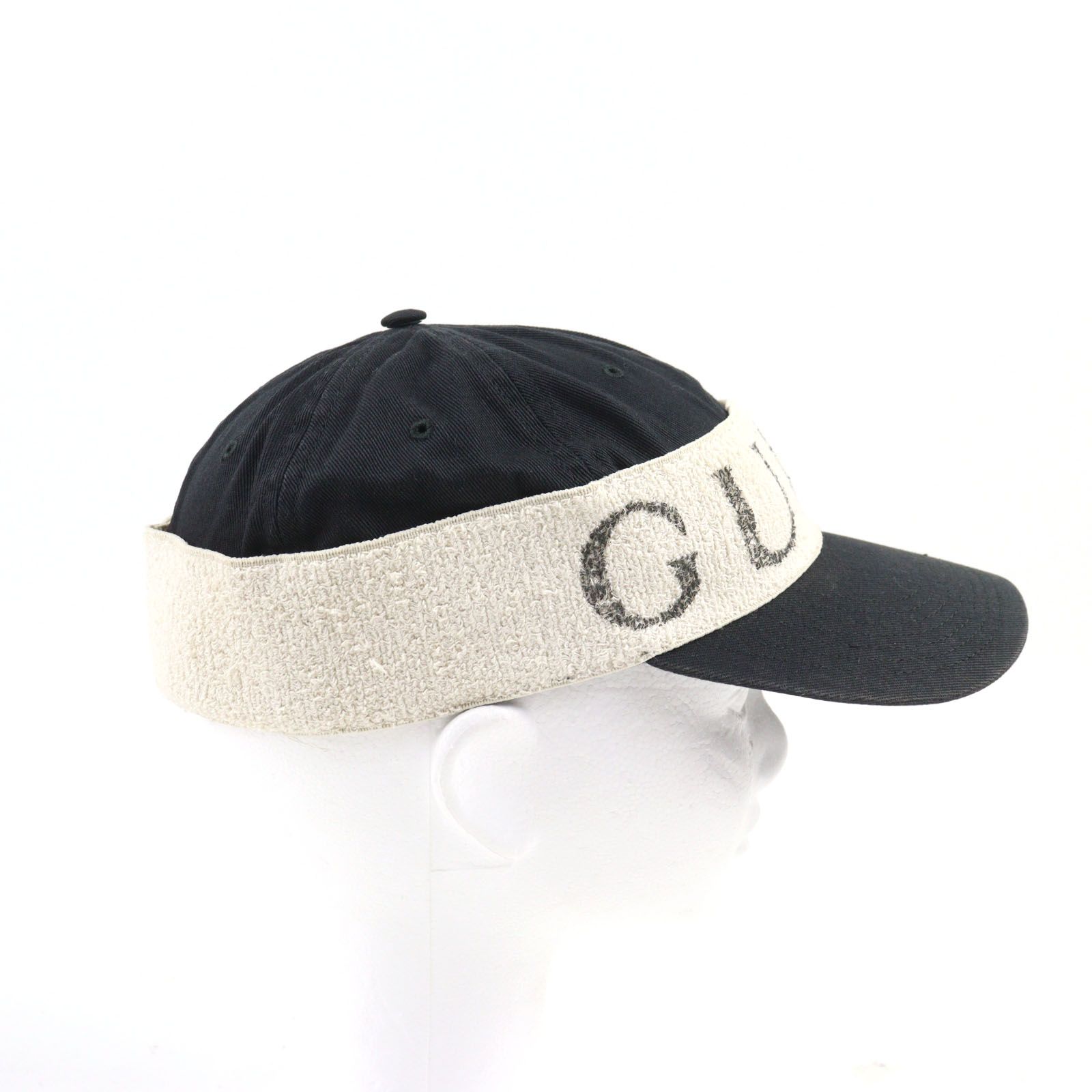 美品○GUCCI グッチ 492545 コットン100% ロゴプリント ヘア