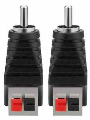 スピーカーワイヤー to RCA アダプター 2個セット スピーカー