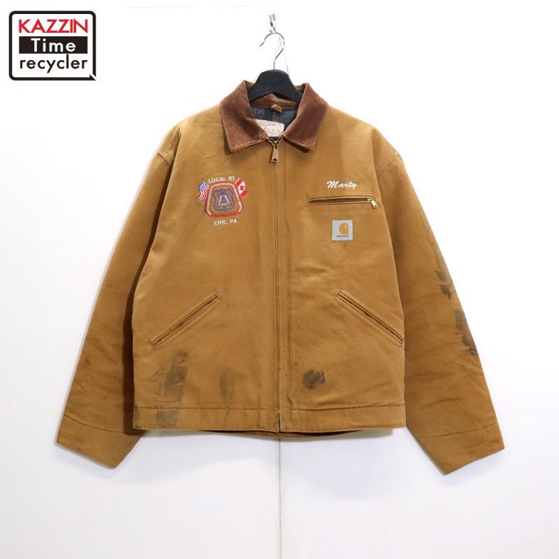 90s Carhartt 裏地ブランケット デトロイト ダック ジャケット メンズ XLサイズ相当 ビッグサイズ オーバーサイズ