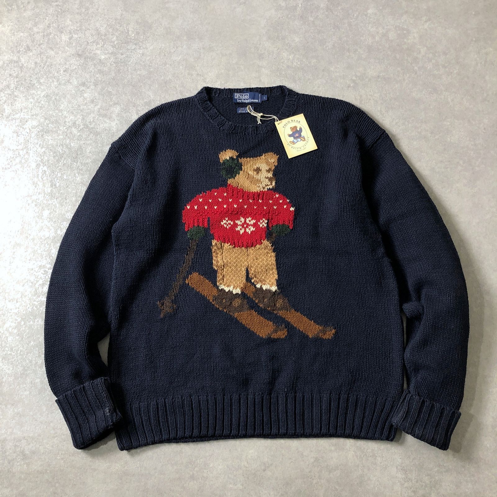 デッドストック RALPH LAUREN POLO BEAR ポロベア HAND KNIT ニット 