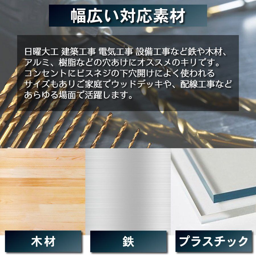 安心の定価販売 ドリルビット 穴開け セット 13本 六角軸 キリ HSS鋼 鉄 チタン frontlinekhabar.com