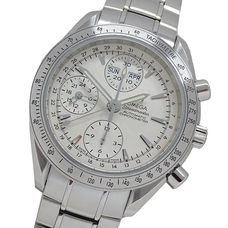 オメガ OMEGA スピードマスター 3221.30 時計 メンズ ブランド トリプルカレンダー クロノグラフ 自動巻き AT ステンレス SS シルバー 磨き済み