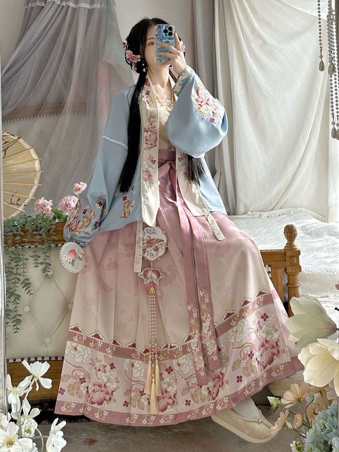 馬面裙 吊り帯付き