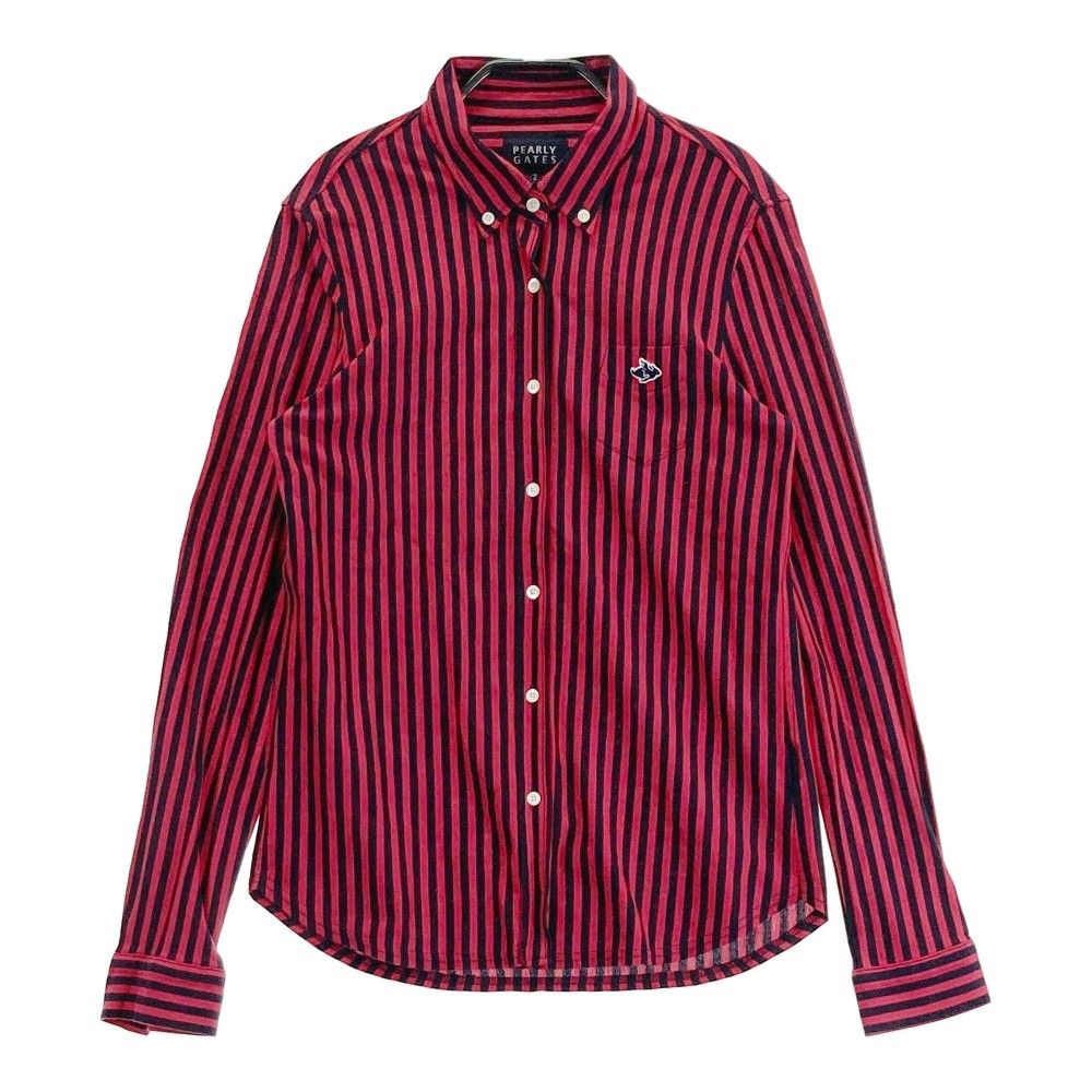 値下げ 美品 パーリーゲイツ メンズポロシャツ 鹿子チェック柄 秋柄 5