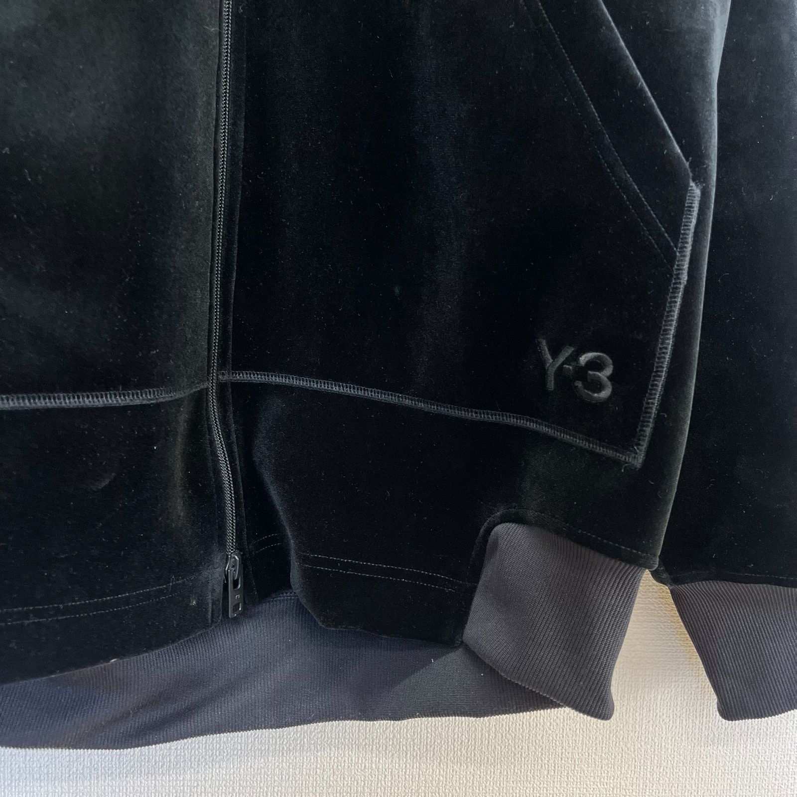 Y-3 ワイスリー IL2149 VELVET FULL ZIP HOODIE オーバーサイズ 