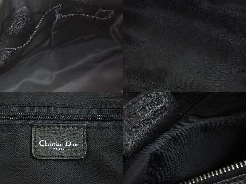 極美品 Christian Dior クリスチャンディオール ハンドバッグ ミニボストン ストリートシック ブラック シルバー金具  51900開閉式