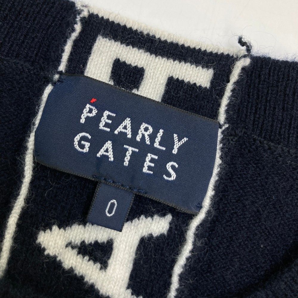パーリーゲイツ　カシミヤセーター　レディース0 ネイビー PEARLY GATES パーリーゲイツ 2023年モデル カシミヤ ニット