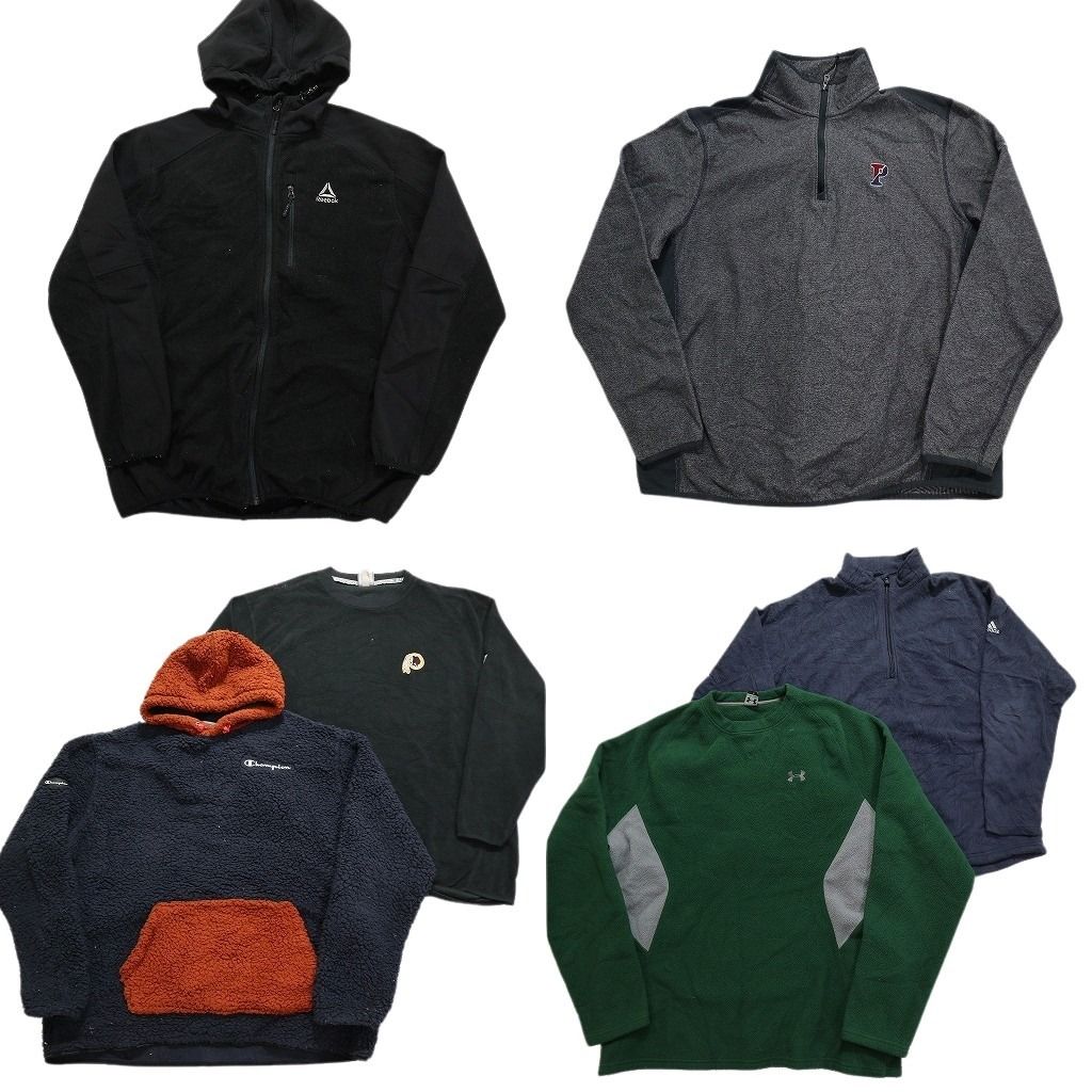 古着卸 スポーツブランドMIX フリース 6枚セット メンズ XL アディダス リーボック アンダーアーマー 古着 NC2715