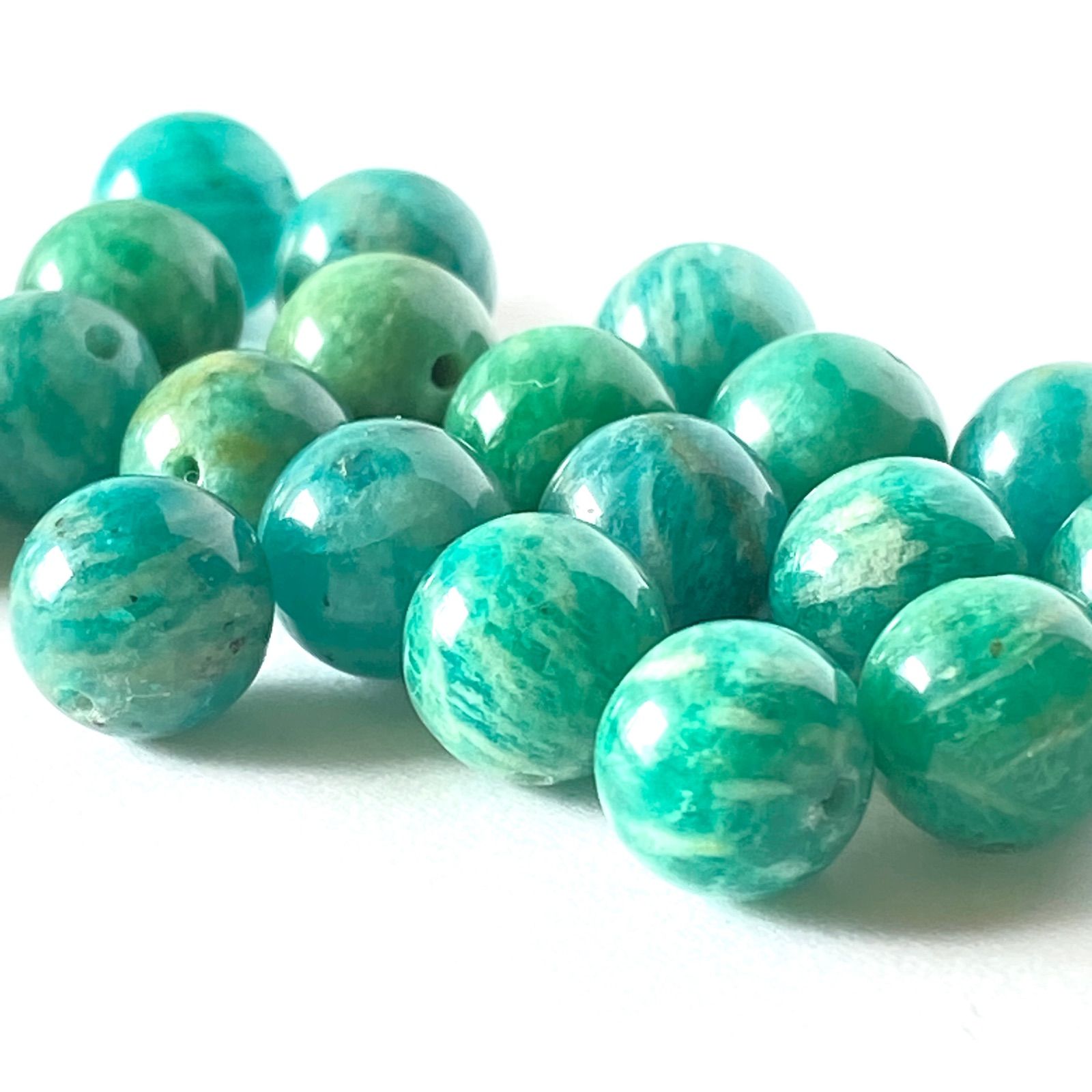 天然石☆アマゾナイト 8mm【5ヶ】amazonite 天河石 希望の石