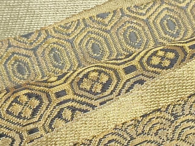 平和屋着物○西陣の名門 加納幸謹製 六通柄袋帯 吉祥文 金糸 引箔 正絹  