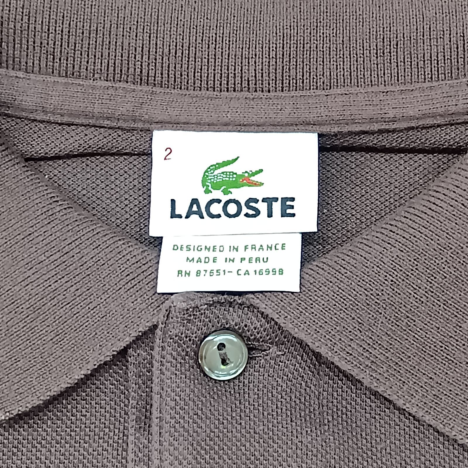 LACOSTE ラコステ 半袖ポロシャツ 5191L 刺繍ロゴ フレンチ