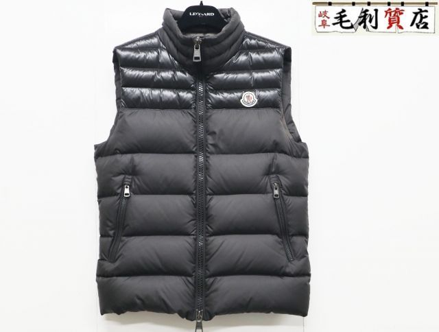 MONCLER モンクレール B20914337085 54654 DUPRES デュプレス 切替 ダウンベスト サイズ0 ブラック 美品 【中古】アウター ベスト