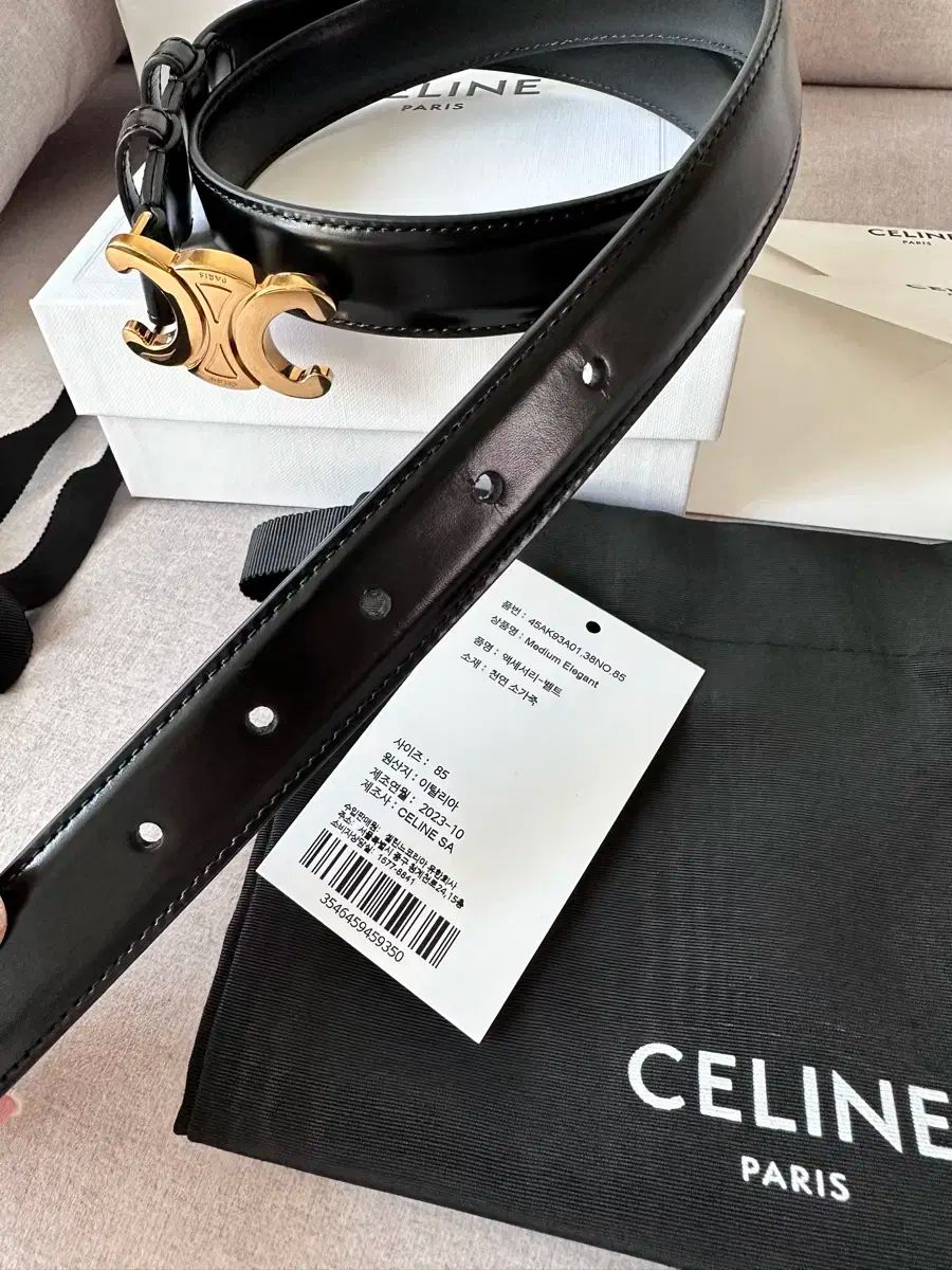 CELINE トリオンフ ベルト ブラック サイズ85