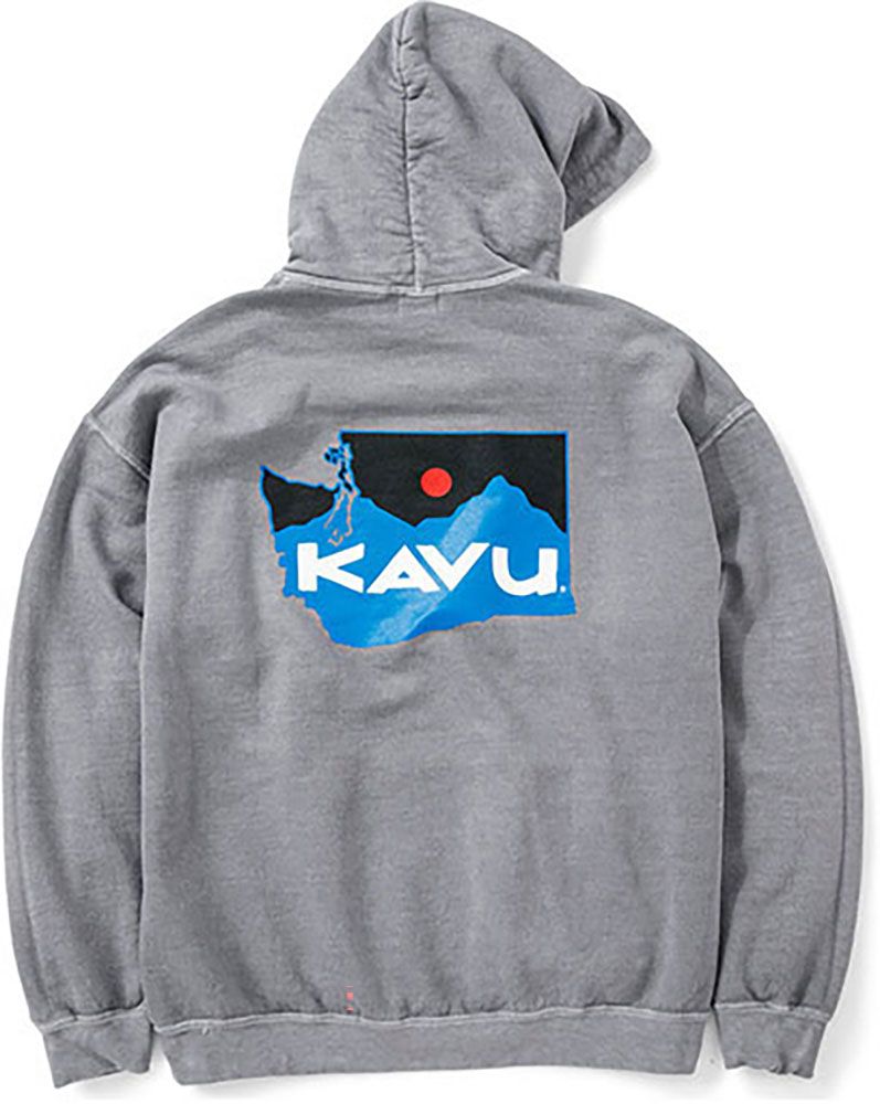 カブー KAVU アウトドア カブー メンズ ワシントンマップ パーカ パーカー スウェット フーディー キャンプ ロゴ トップス 19821720 033 グレー