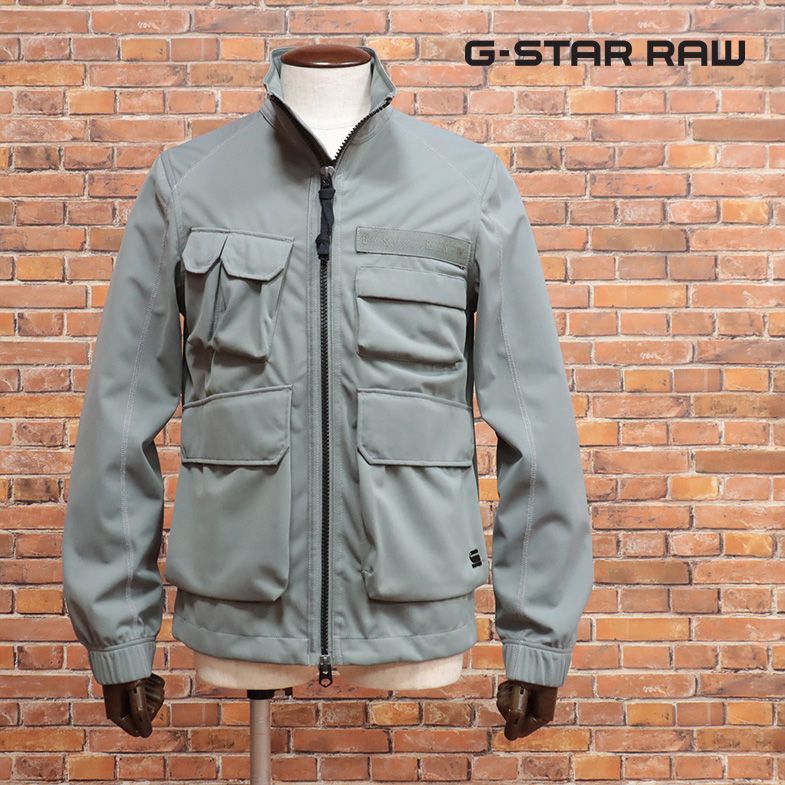 G-STAR RAW/Sサイズ/ミリタリー調ブルゾン MULTI POCKET SOFTSHELL D18984-C082 ジャージー快適 新品/グレー/jh198/
