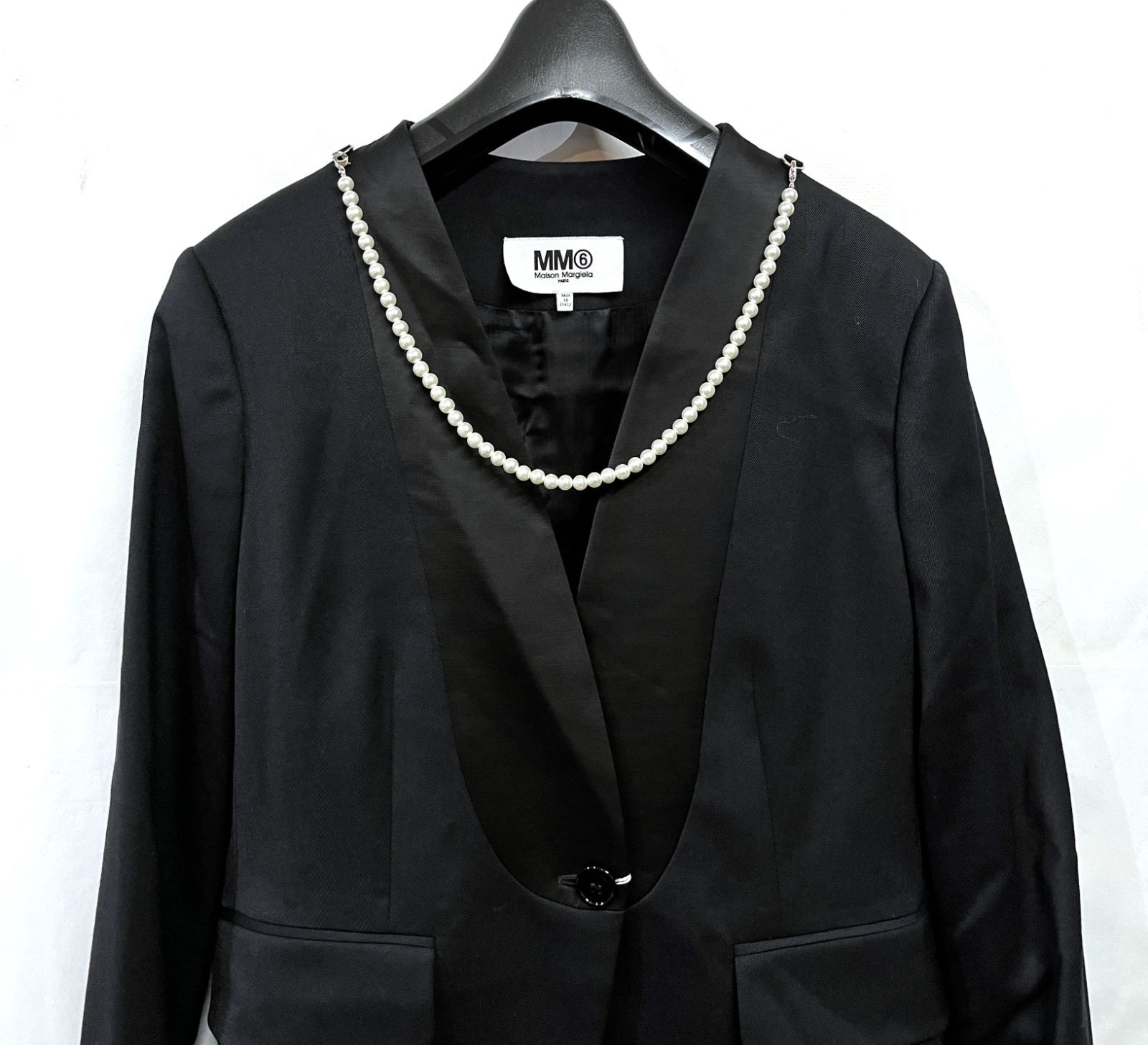 MM6 Maison Margiela｜エムエムシックス メゾンマルジェラ パールネックレス テーラードジャケット