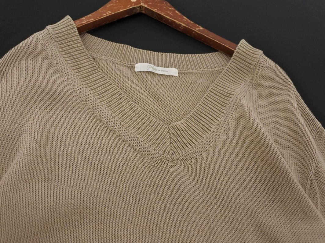 Plage Vネック ファーウールセーター M~Lサイズ相当 人気 極美品 Plage Vネック ファーウールセーター M~Lサイズ相当 人気 極美品
