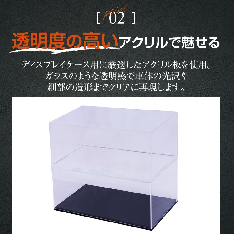 AutoExhibit 日本製 アクリルケース (カバー部分のみ) 1/18 モデルカ