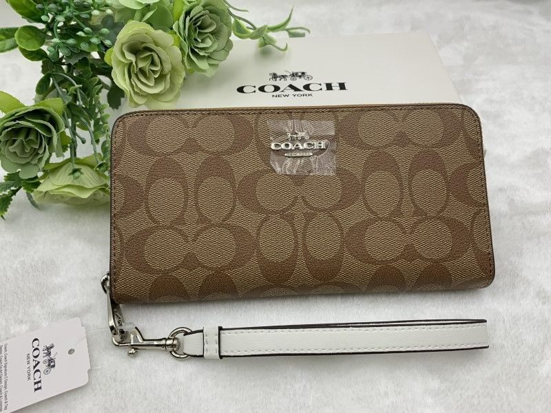 コーチ 長財布 COACH 財布 レディース カーキマルチ シグネチャー アコーディオン ウォレット プレゼント 贈り物 ギフト ラウンドファスナー ロング ジップ ファッション 新品 未使用 C4452 A336Z-25