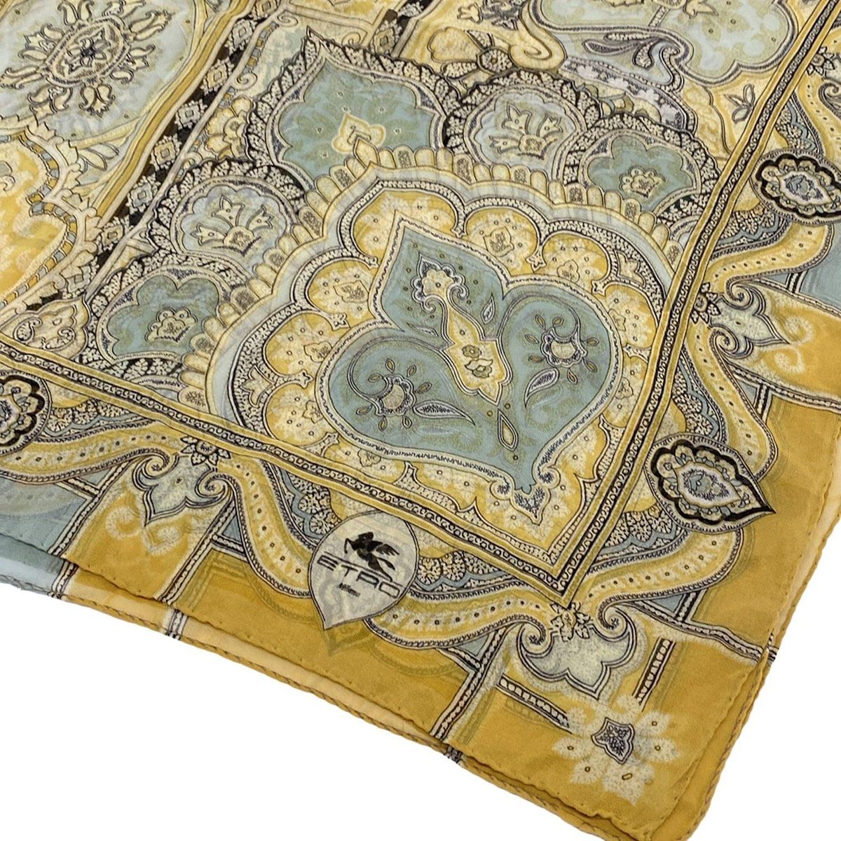 エトロ ETRO ストール(ショール) - シルク グレーベージュ×ピンク