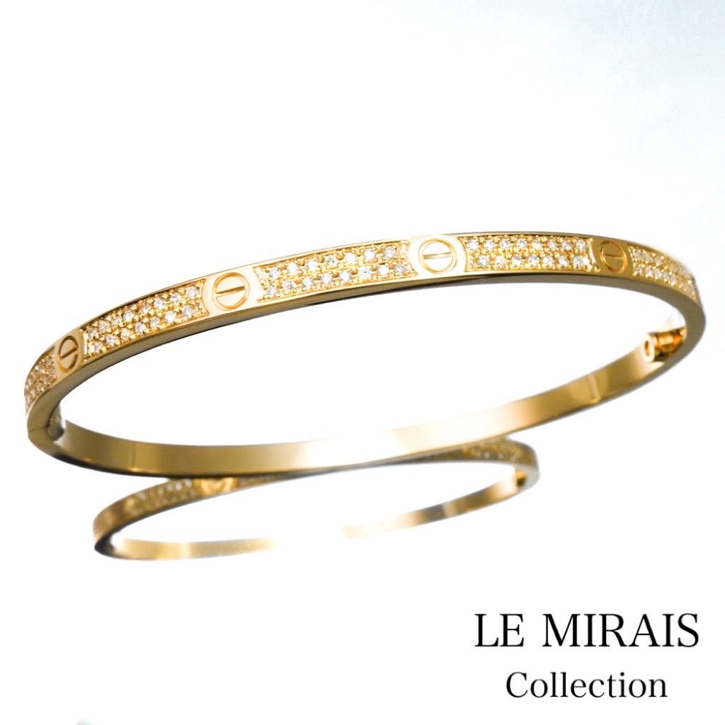 【仕上済】カルティエ ラブブレス #18 YG ダイヤ 18 K18YG メンズ ブレスレット CARTIER