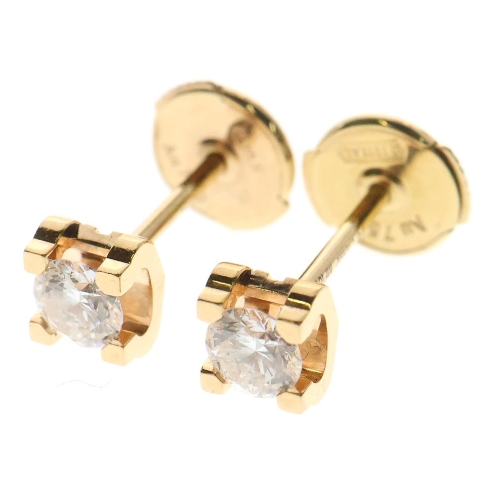 Cartier カルティエ C ドゥ カルティエ ピアス K18PG ピンクゴールド 1Pダイヤモンド 0.18carat 両耳