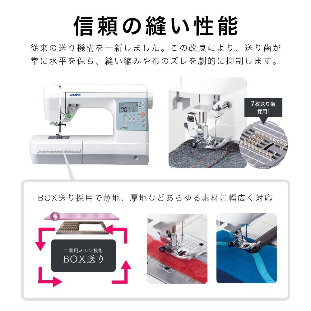 JUKI コンピューターミシン　DJ-050(中古) DJ-050 BOX送り コンピュータミシン ジューキ 【フット