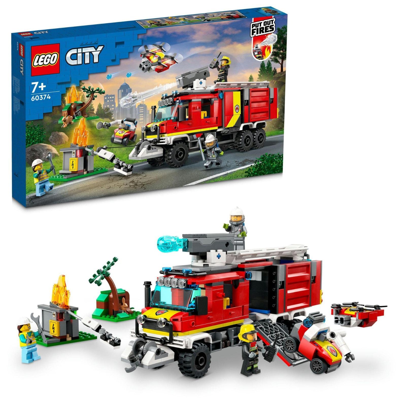 人気商品レゴLEGO シティ 消防指令トラック 60374 おもちゃ ブロック