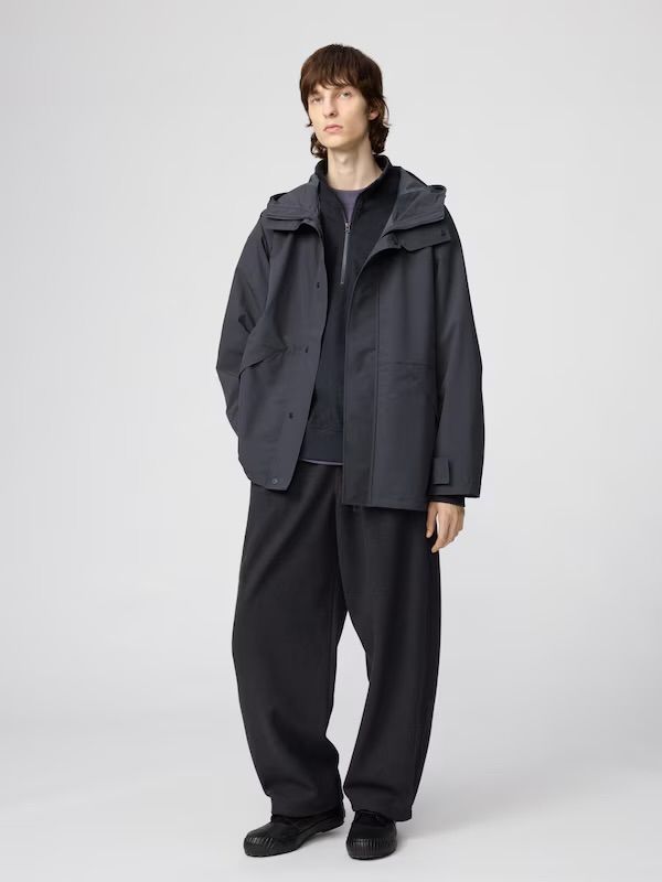 新品 25AW ユニクロU ブロックテックユーティリティパーカ ブラック M ユニクロ公式 | ブロックテックユーティリティパーカ