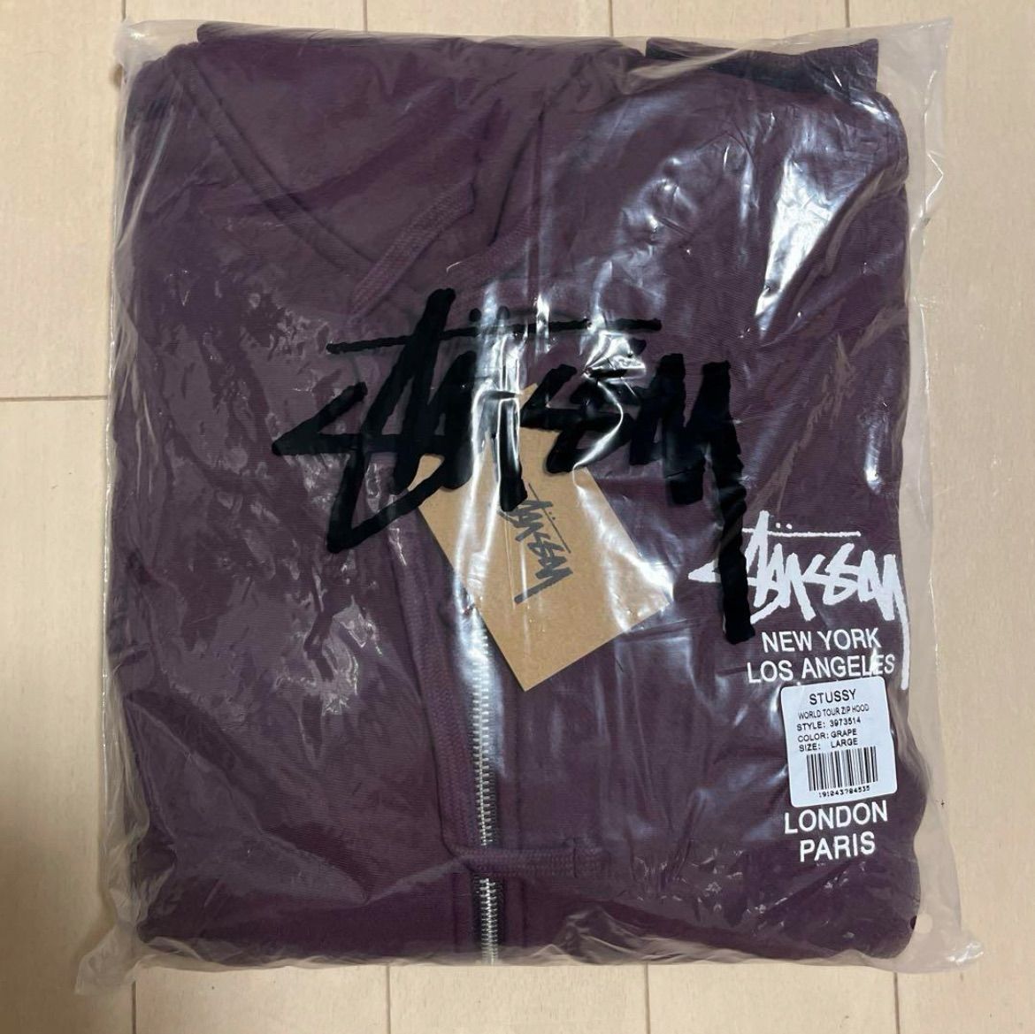 ステューシー STUSSY WORLD TOUR ZIP HOOD 3973713 スウェット