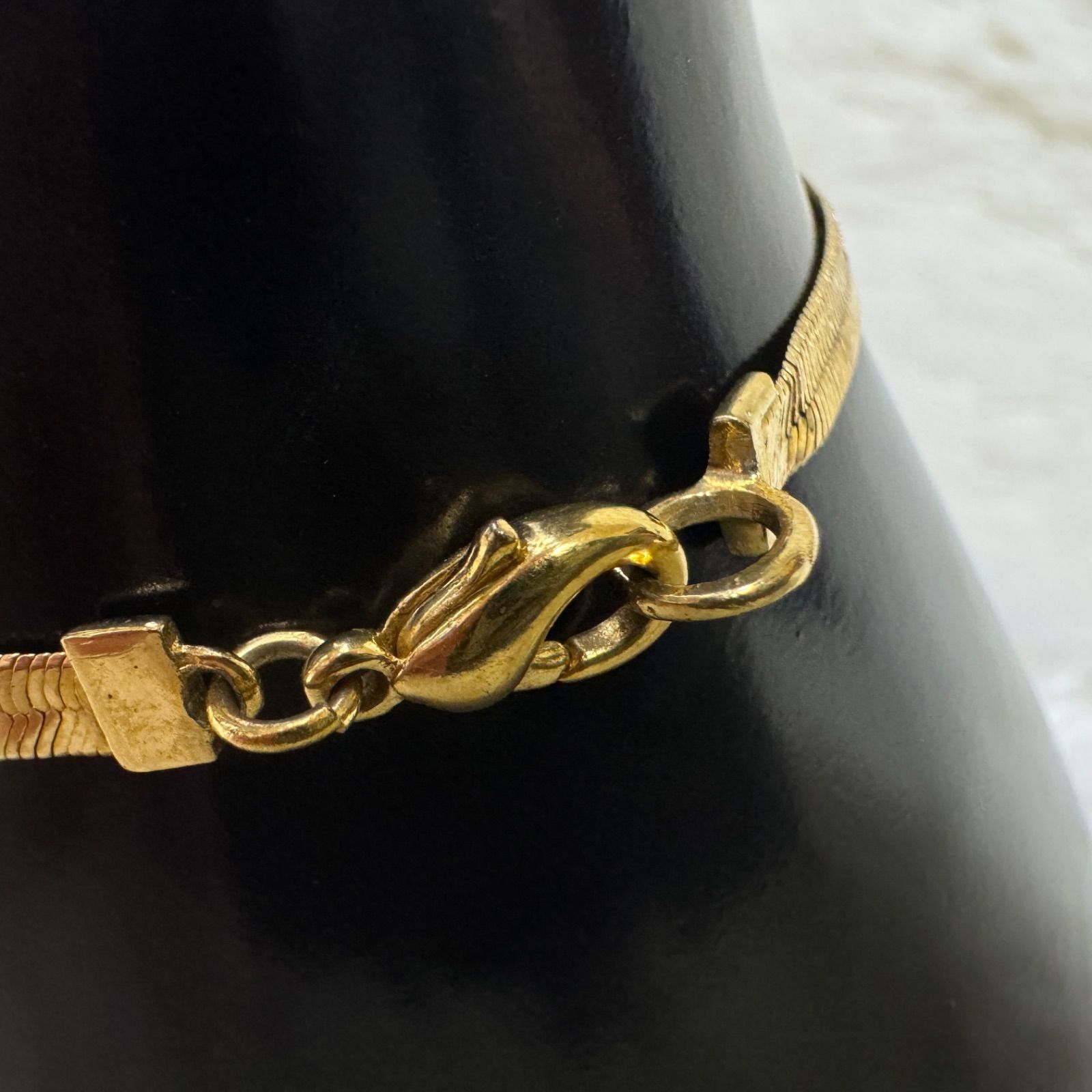 美品★ Christian Dior ブレスレット　ゴールド　スネークチェーン Christian Dior - クリスチャンディオール ロゴ ゴールド