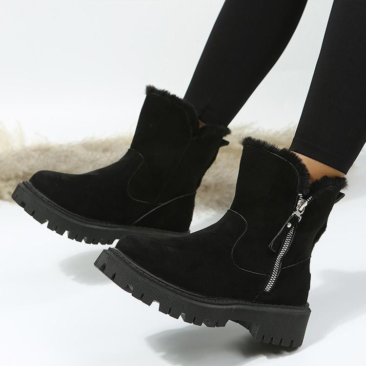 愛着 ムートンブーツ ショートブーツ レディース 裏起毛 サイドファスナー 暖かい もこもこ 痛くない 履きやすい 防寒 冬 靴 pdd8899