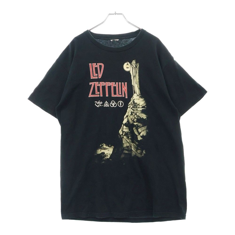 VINTAGE ヴィンテージ LED ZEPPELIN HERMIT GILDAN レッドゼッペリン プリント半袖Tシャツカットソー ブラック
