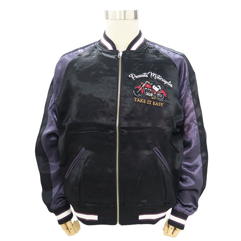 フラッグスタッフ スヌーピー 刺繍 リバーシブル スカジャン 423081