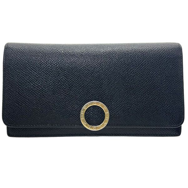 ブルガリ 長財布 ブルガリブルガリ 二つ折り長財布 グレインレザー レザー 革 ブラック 黒 39373 BVLGARI ロゴクリップ ファスナー長財布 財布 ロングウォレット ウォレット サイフ メンズ 紳士 男性 き