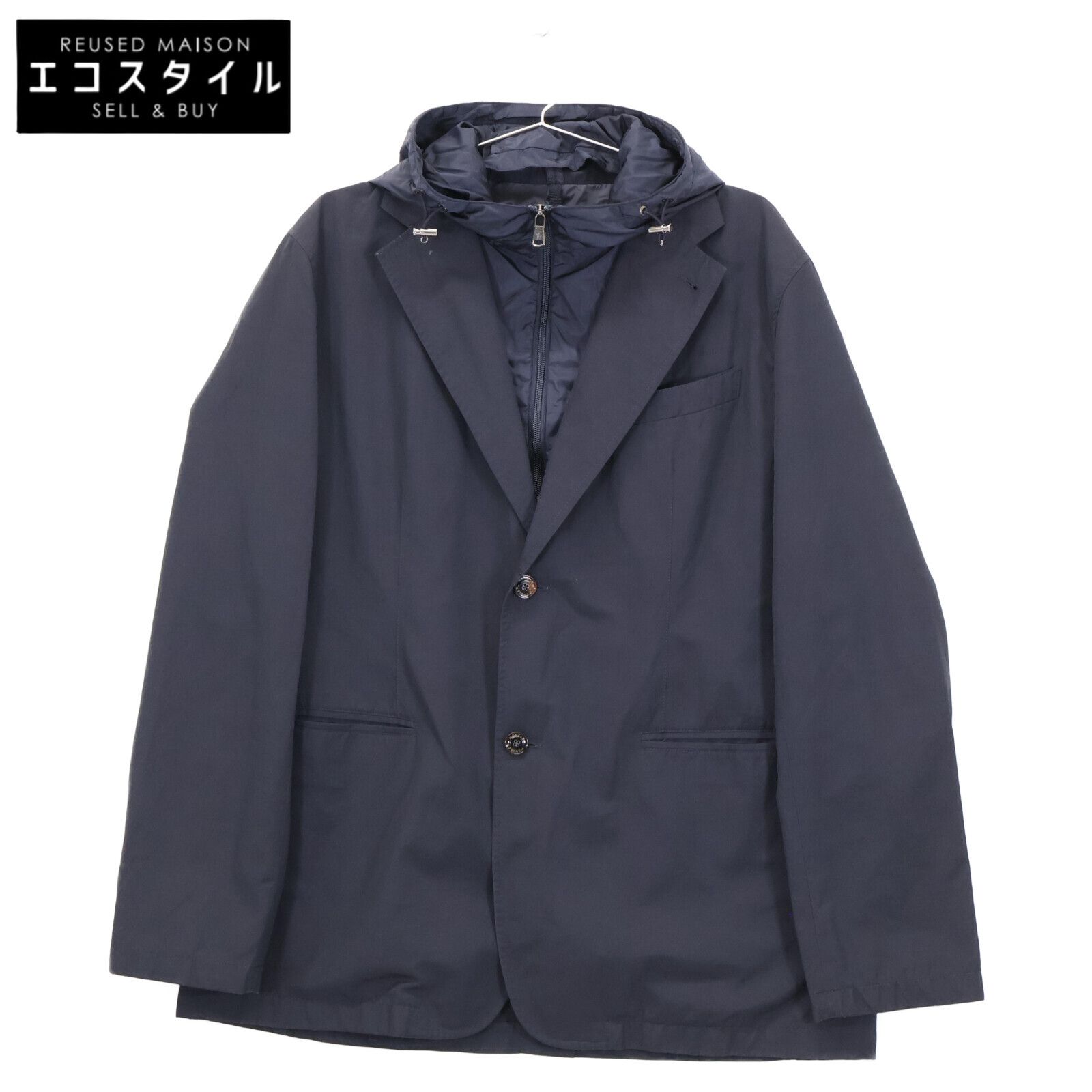 MONCLER モンクレール EDOUARD GIACCA ブラック ナイロンフーディライナー 2WAYジャケット 5