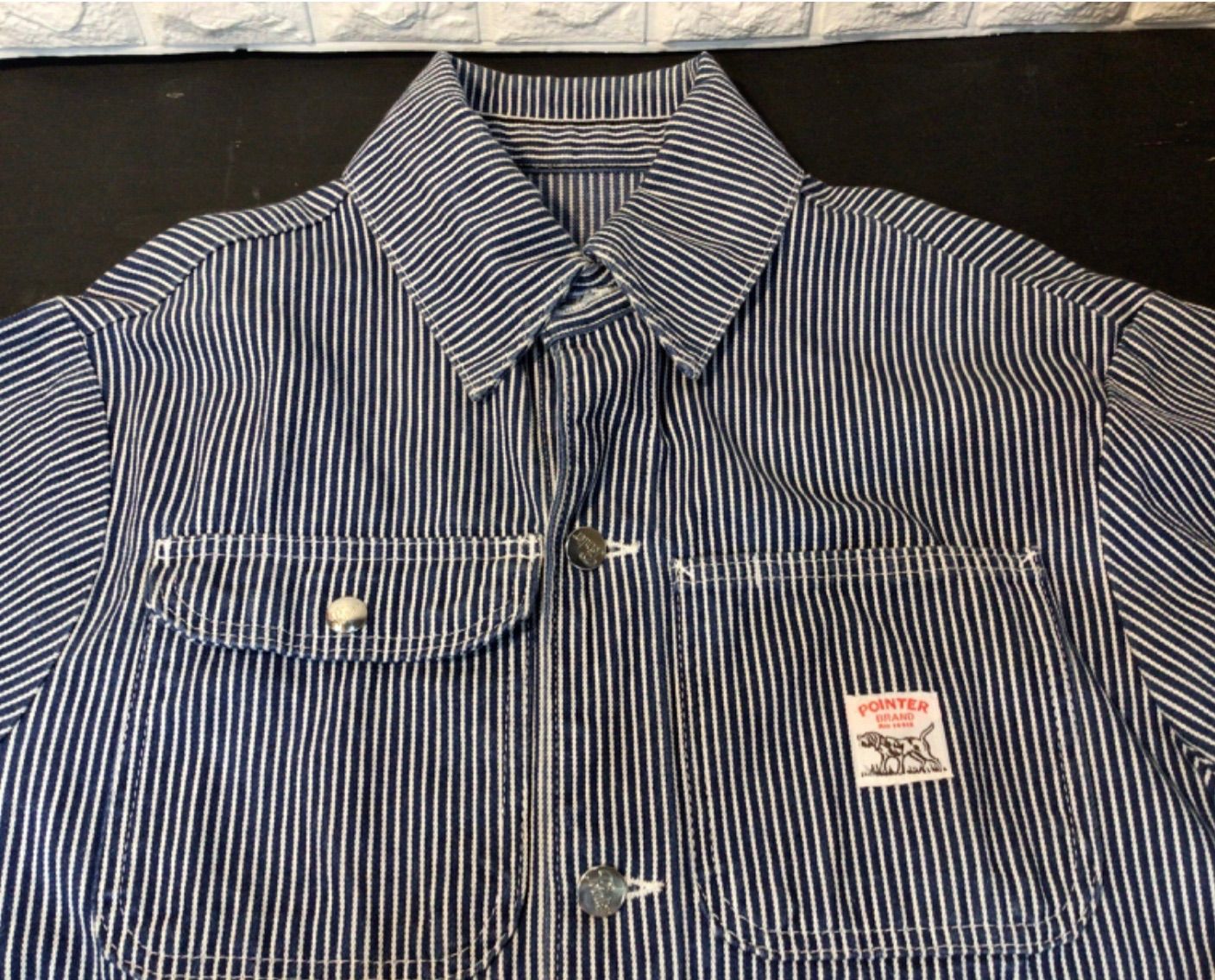 USA製 POINTER カバーオール ジャケット ヒッコリー Pointer ヒッコリーカバーオール Made in USA POINTER ヒッコリー