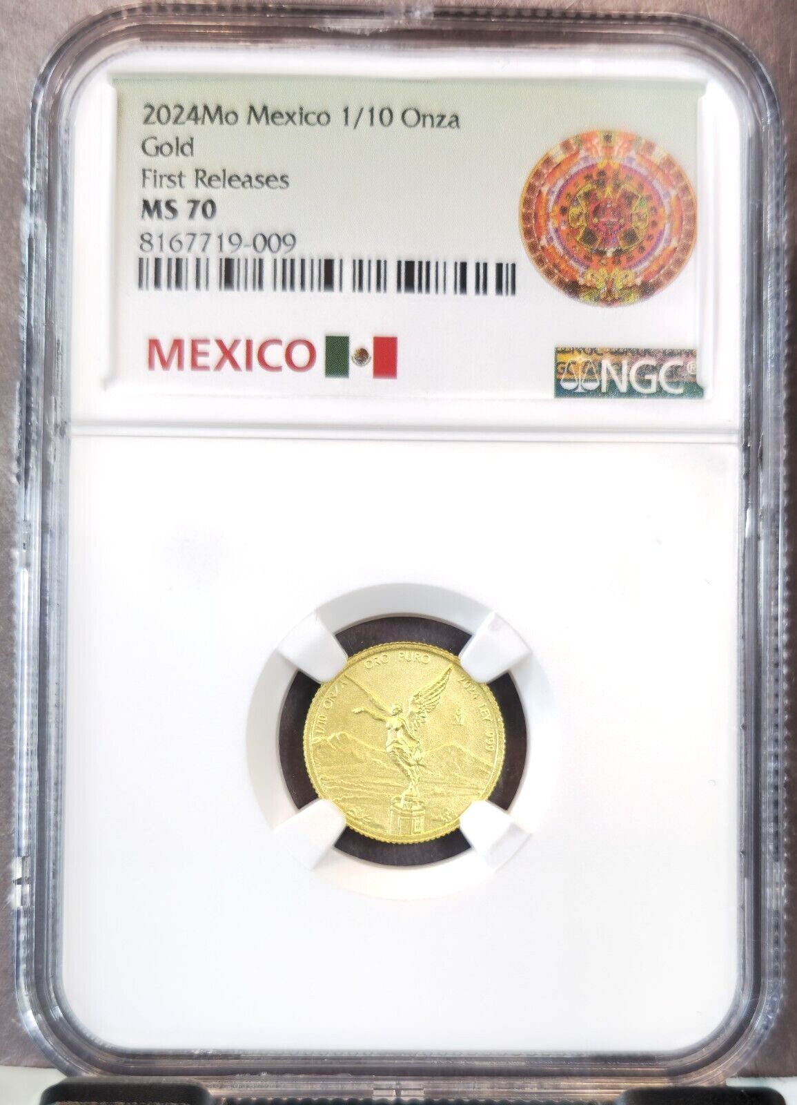 2025 MEXICO GOLD 1|10 ONZA LIBERTAD NGC MS 70 FIRST RELEASES 1|10 OZ