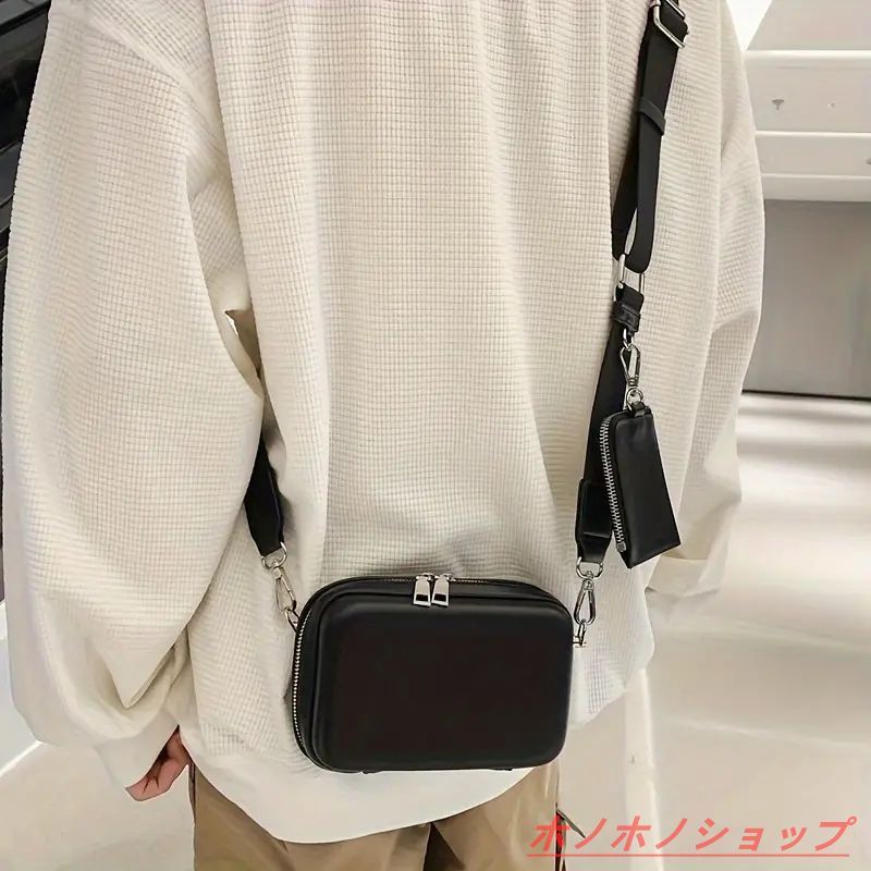 メンズミニ多用途ハードシェル通勤デイリーシンプルスモールクロスボディバッグコンパクトなミニショルダーバッグ - スタイリッシュで機能的なデザイン