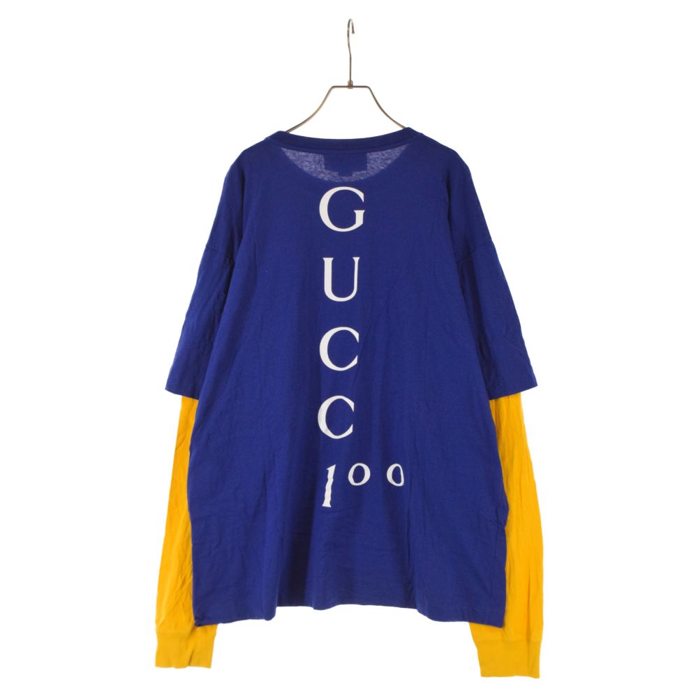 GUCCI (グッチ) 100周年記念 フロントプリント 長袖Tシャツ カットソー