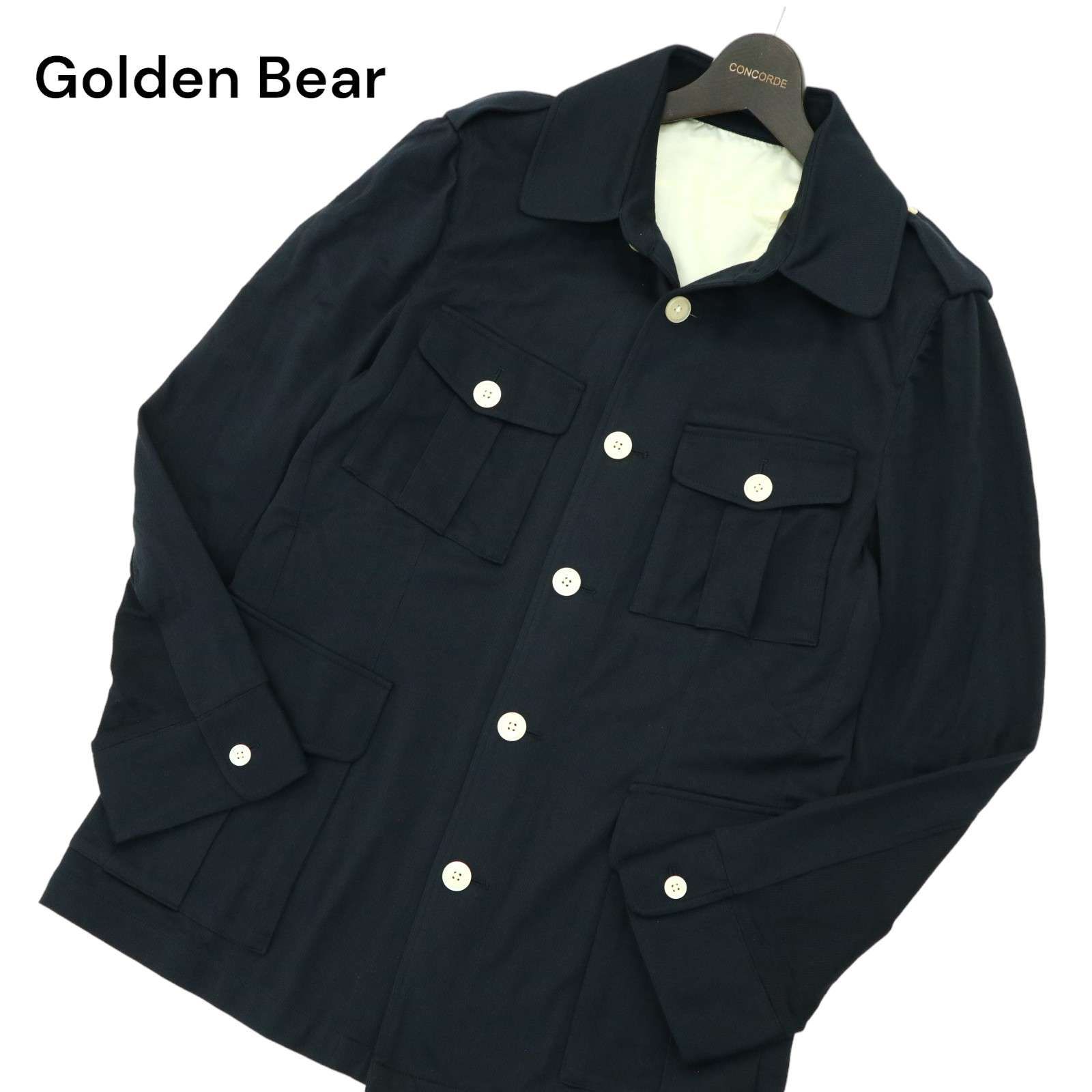 Golden Bear ゴールデンベア 通年 背抜き ミリタリー☆ ジャケット Sz 