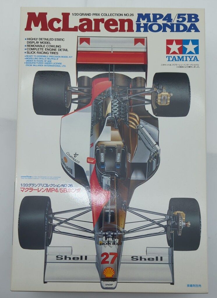 絶版 タミヤ 1/20 マクラーレン・ホンダ MP4/5B アンダートレイ良好 Maclaren - タミヤグランプリコレクション完成品1/20