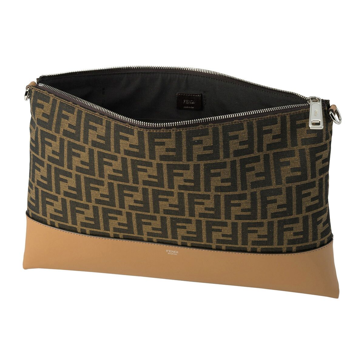 新品 フェンディ FENDI ショルダーバッグ FFロゴ タバコ 直営店買付  