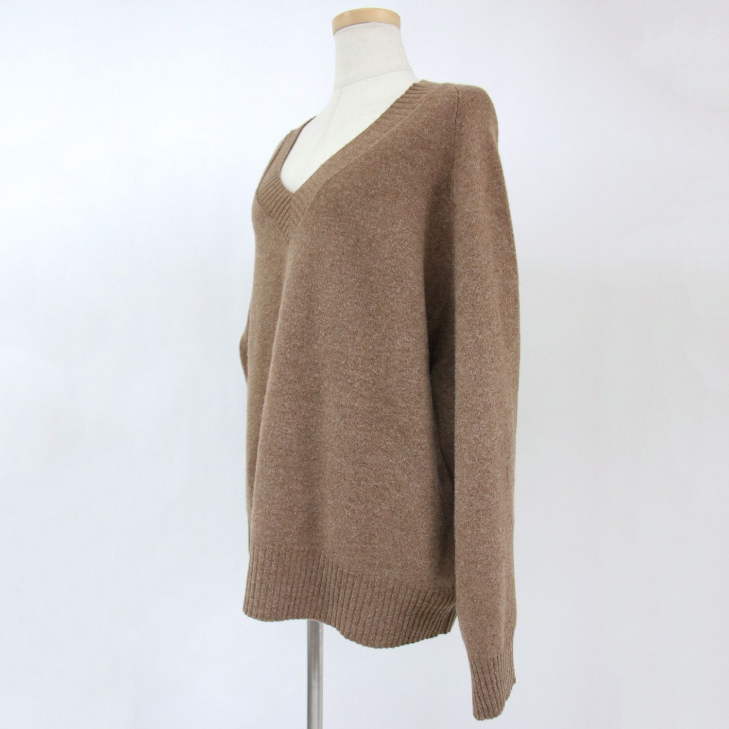 Plage プラージュ ニット セーター ブラウン サイズ:38 プルオーバー V