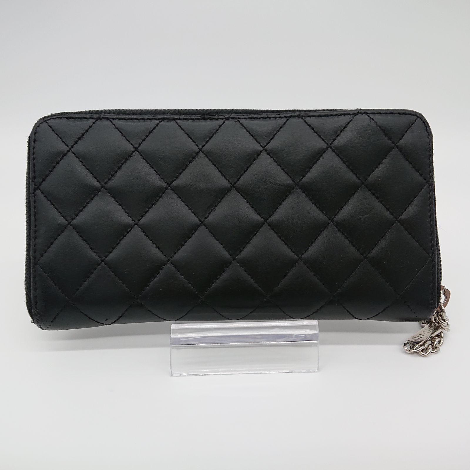 CHANEL シャネル 長財布 カンボンライン ラウンド ジップ ファスナー 